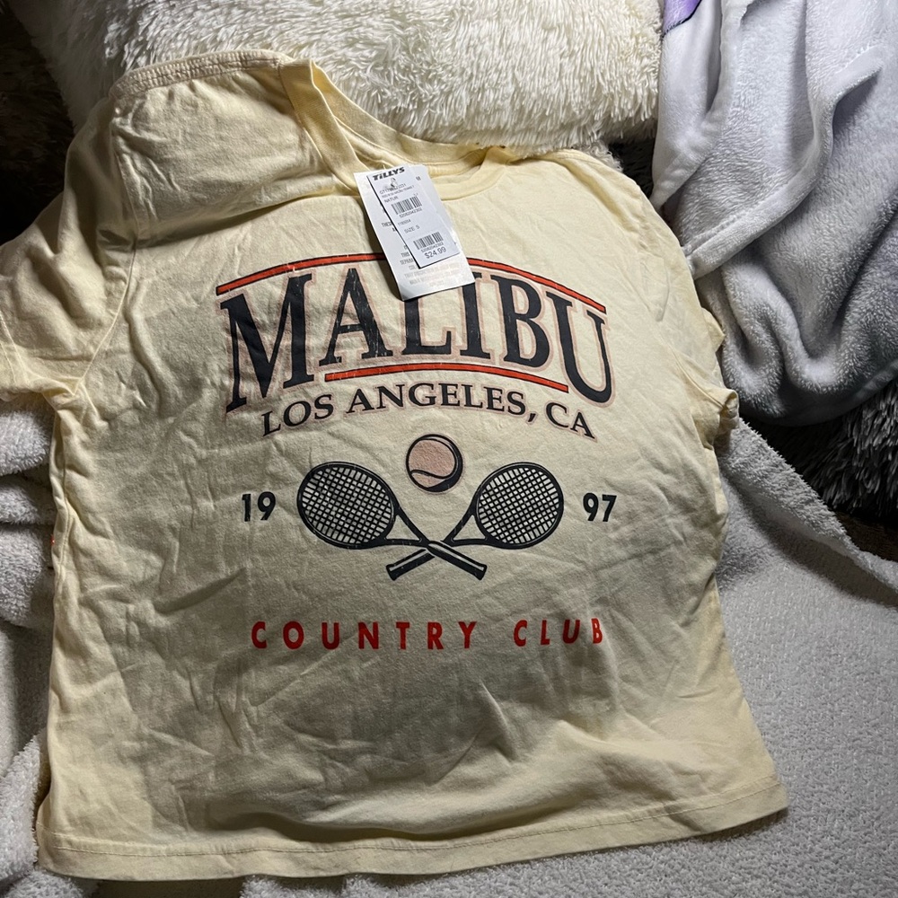 Tilly's Cream Malibu Los Angeles T-Shirt